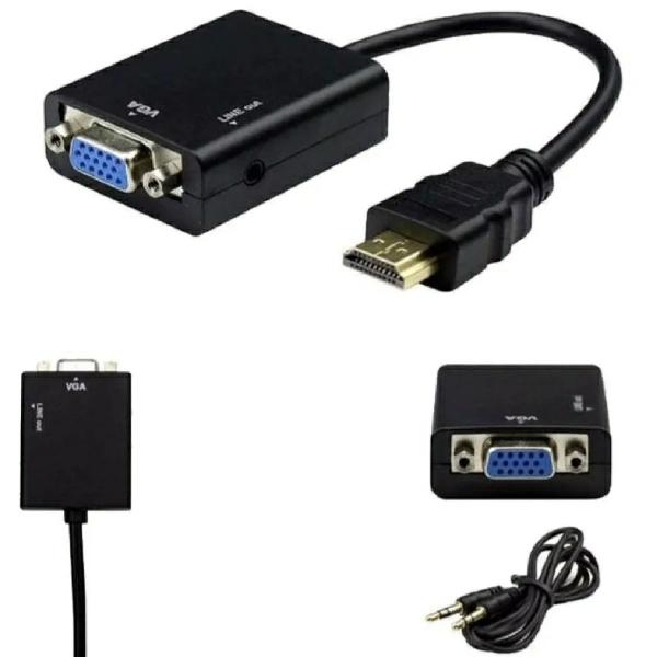 Cabo Conversor Hdmi Para Vga Com Saída P2 P/ Áudio