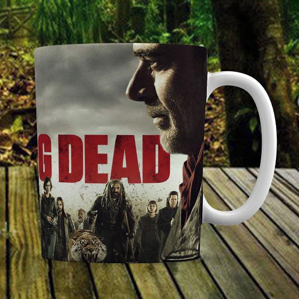 Caneca Branca Personalizada The Walking Dead (Rick e Negan)