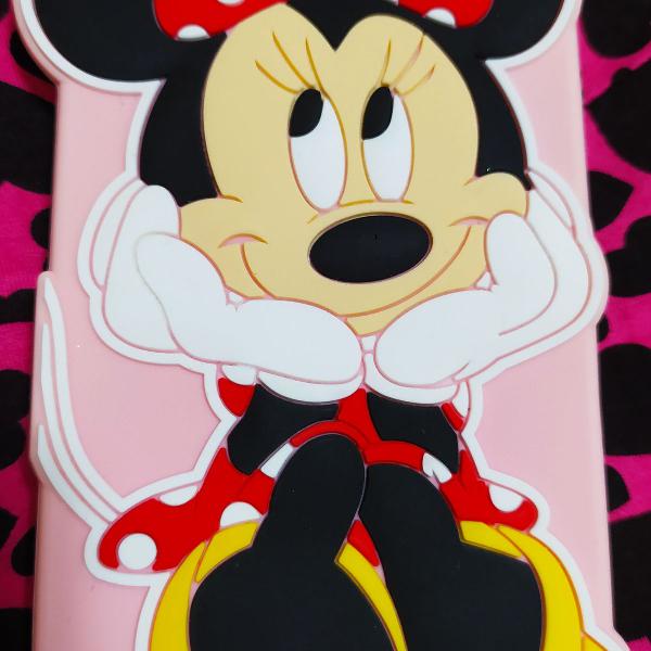 Capa celular Minnie emborrachada nova