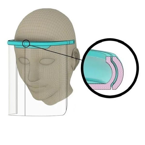Face Shield Anti Respingos com proteção inferior
