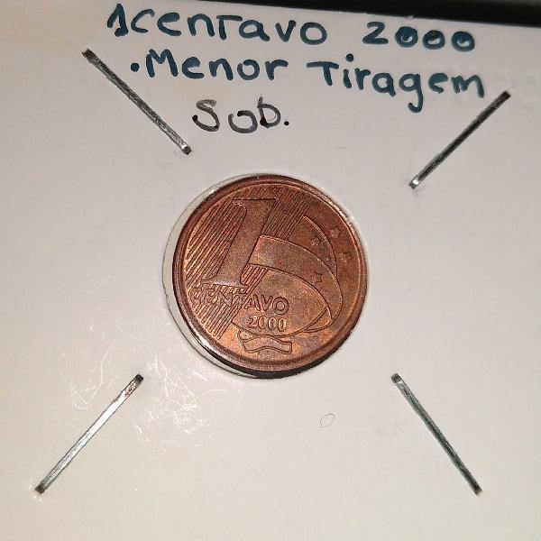 Moeda de 1 centavo ano 2000