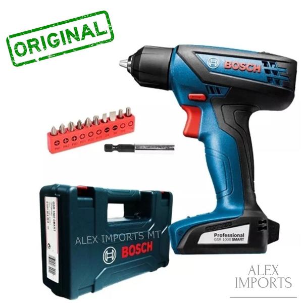 Parafusadeira Furadeira 12v Com Maleta Gsr1000 Smart Bosch