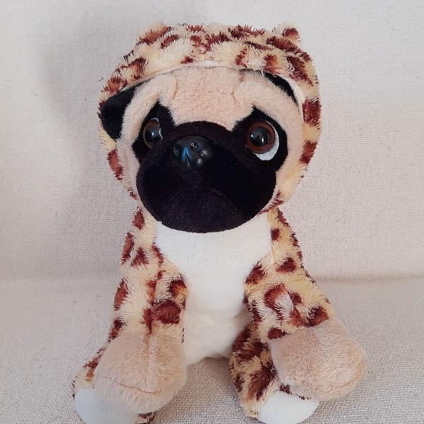 Urso de pelúcia Pug fantasiado de onça