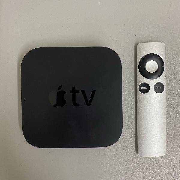 apple tv com controle remoto semi novo/ usado 3a geração