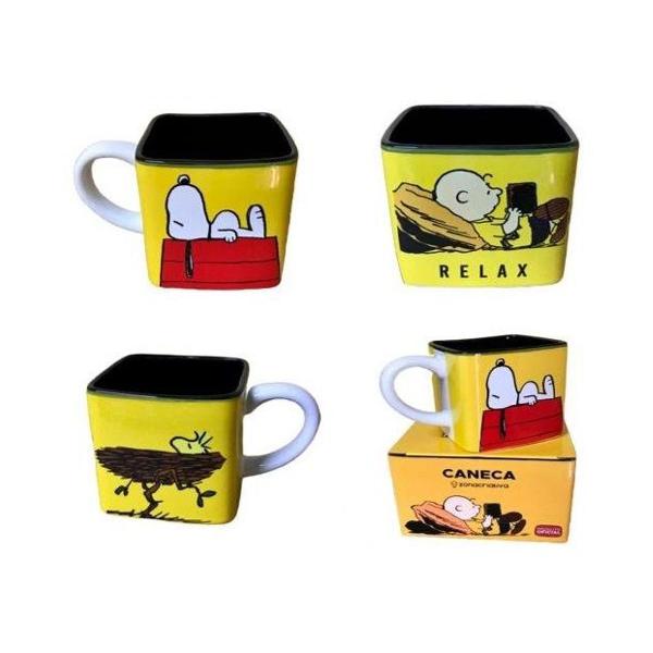 caneca cubo snoopy e sua turma oficial