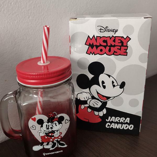 caneca de vidro Mickey mouse
