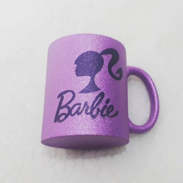 caneca glitter barbie