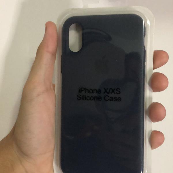 capa de silicone aveludada pata iphone x ou xs