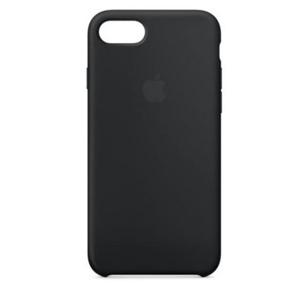 capa para iphone 8 / 7 em silicone preta - apple