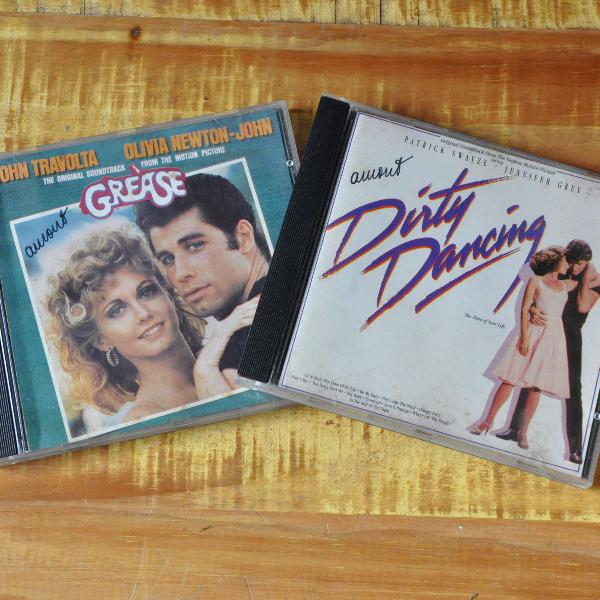 cds dos filmes Grease (Nos Tempos da Brilhantina) e Dirty