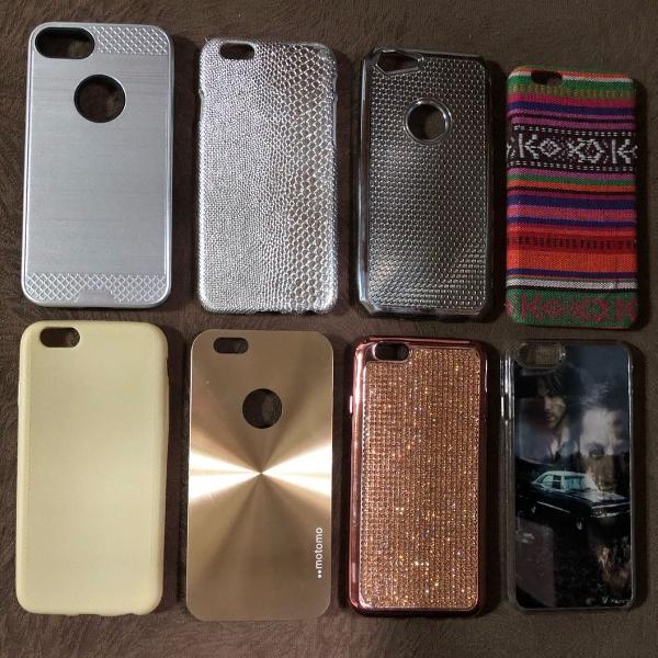 combo com 8 cases iphone 6, 6s