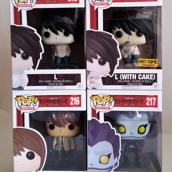 funko pop! animation death note l #218 + l with cake #219 +