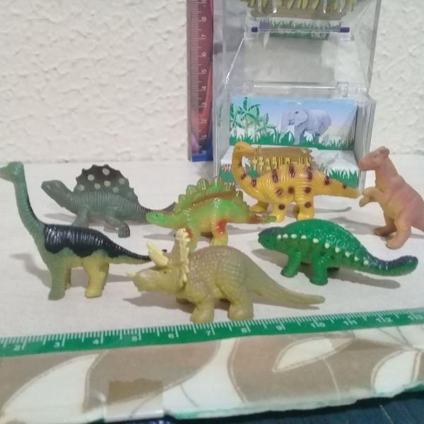 kit 7 dinossauros miniatura