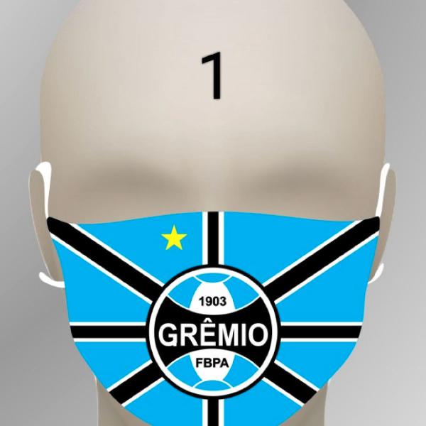 kit com 10 Máscaras do Grêmio, poliéster, dupla,