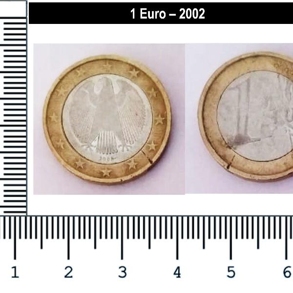 moeda, 1 euro, alemanha, 2002