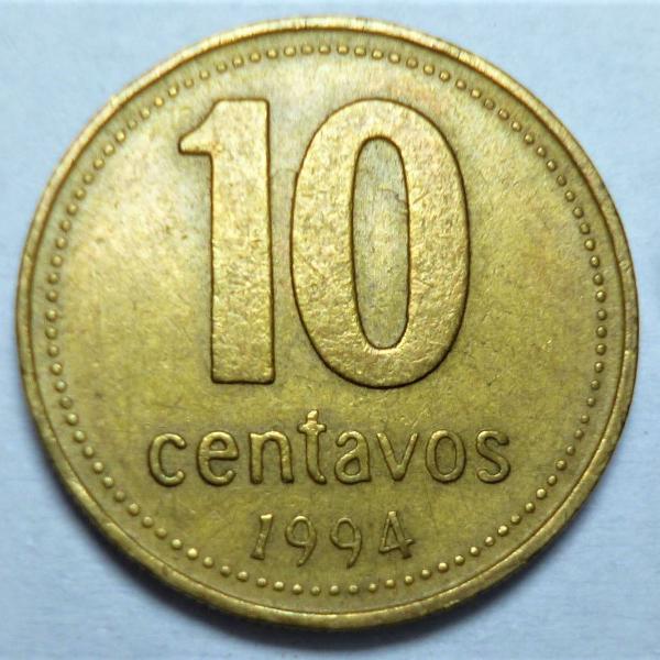 moeda de dez centavos de peso argentino