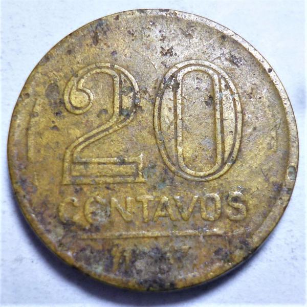 moeda de vinte centavos de cruzeiro brasileiro