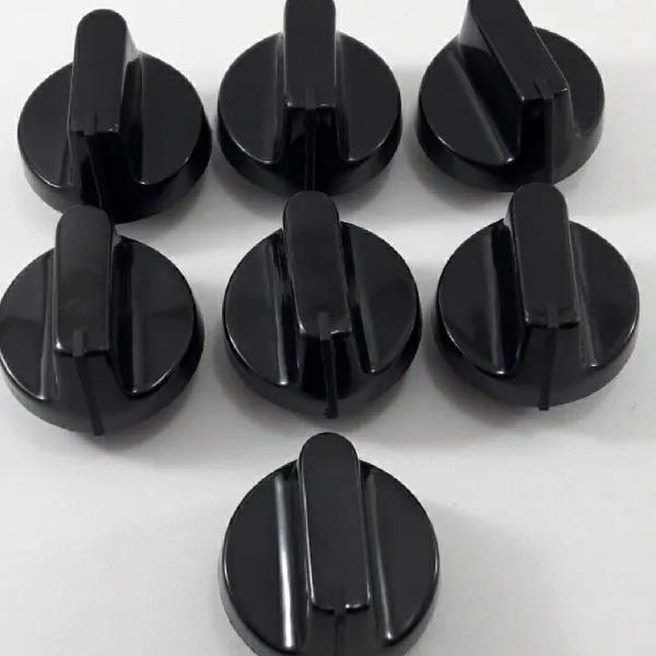 peça kit 7 botão para fogão altas moderno preto