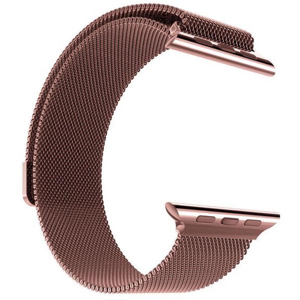 pulseira milanese rose pink para apple watch 38mm 40mm 42mm