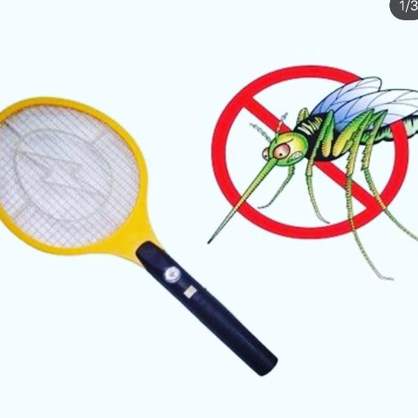 raquete eletrica mata mosquito dengue insetos recarregavel