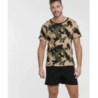 Pijama Masculino Camuflado Mickey Manga Curta Disney <div