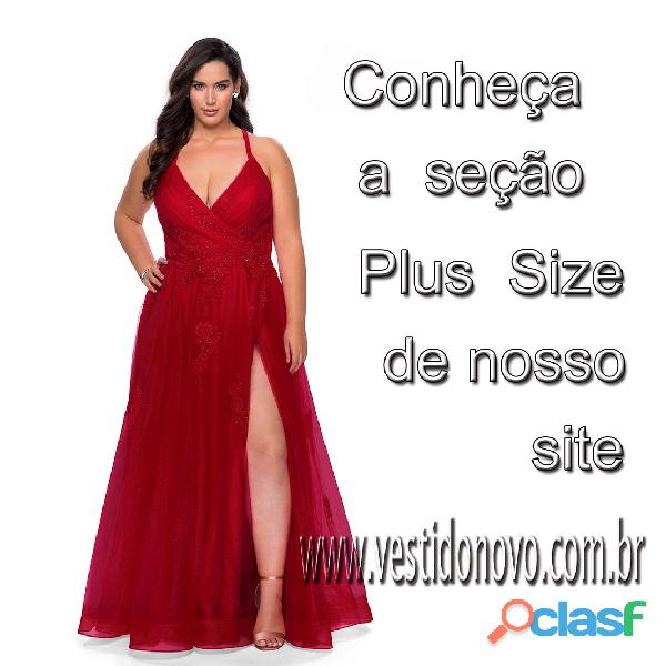 Vestido vermelho Plus Size, tamanho grande