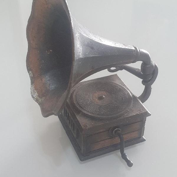 apontador de lapis miniatura modelo gramofone