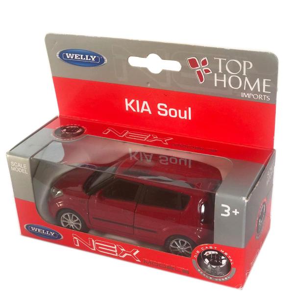 carrinho miniatura kia soul vermelho welly original 1/43