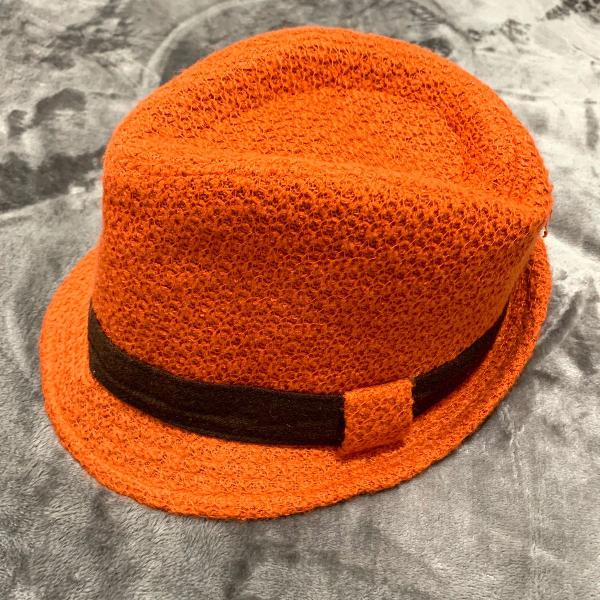 chapéu panamá feltro laranja
