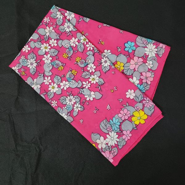 lenço rosa florido japones