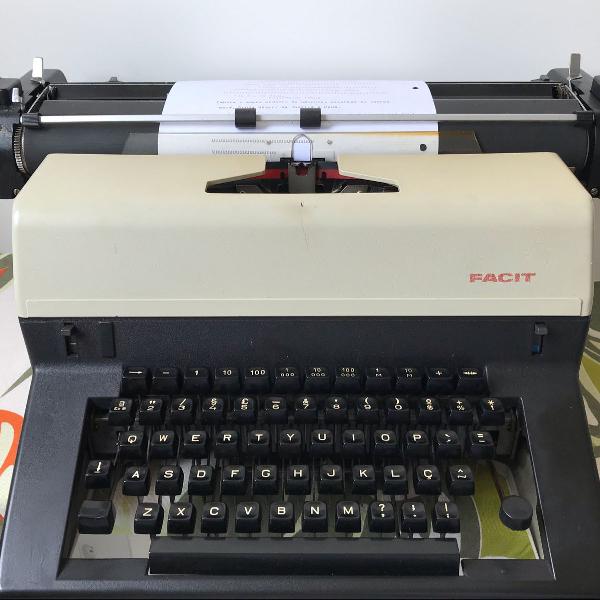 máquina de escrever facit em perfeito estado