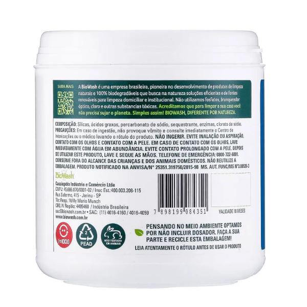 Kit 2x Lava Louças Detergente Natural Em Pó 500g Biowash