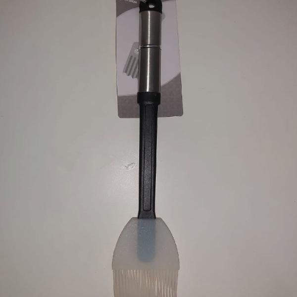 Pincel De Cozinha Silicone Cabo em plastico e Inox 32 cm