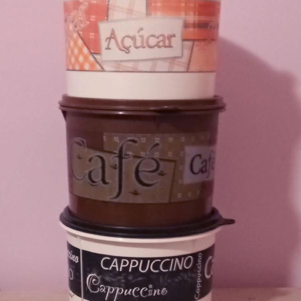 Potes Tupperware Açucar/Café/Cappuccino