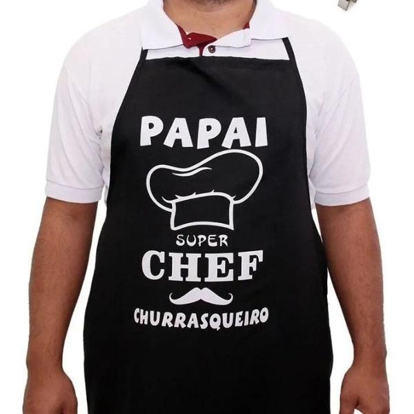 avental churrasqueiro cozinheiro papai super chef em oxford