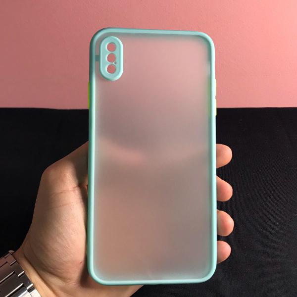 capinha iphone x/xs verde água