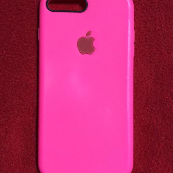 case capinha iphone 7/8 plus rosa neon