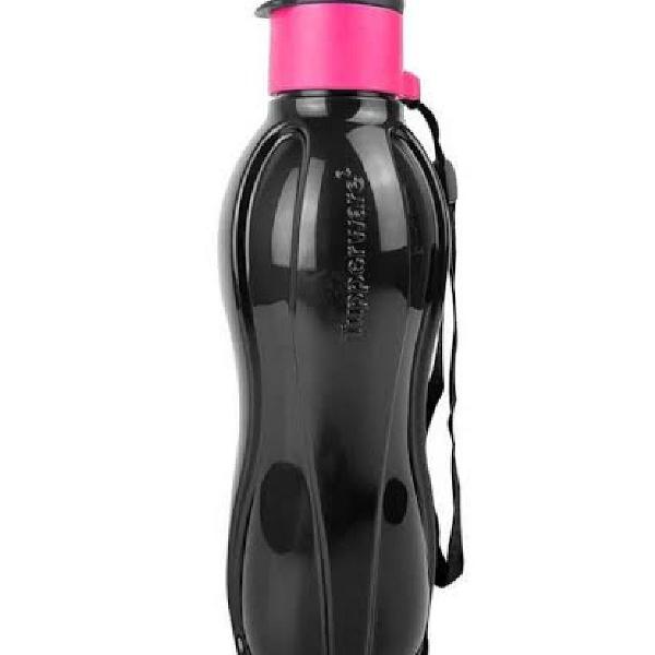 eco tupper garrafa plus preto com pink - tupperware