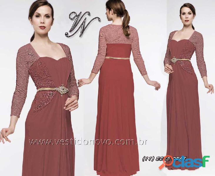 Vestido de renda marsala madrinha de casamento