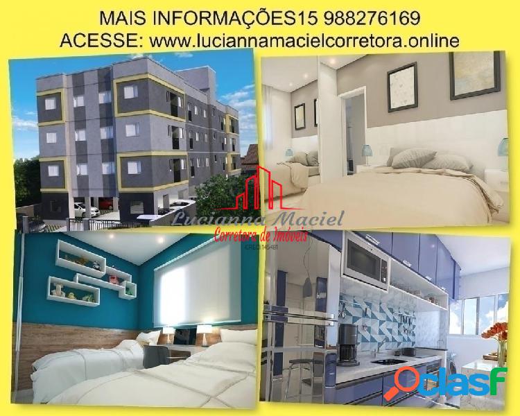 Apartamentos 01 ou 02 dormitórios, documentação grátis