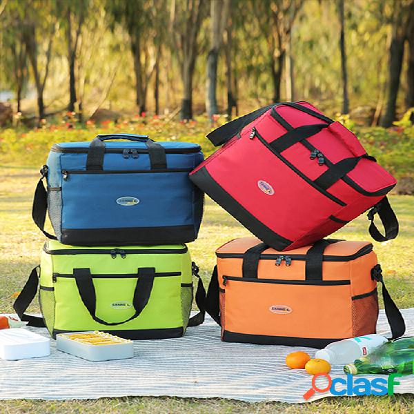 16L Isolado Oxford Pano Almoço Bolsa Cooler Folha De