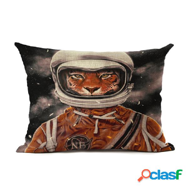 1Pc NASA Astronaut Star Animal Padrão Travesseiro Caso Capa