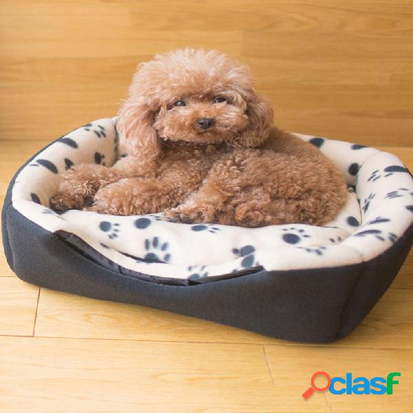 2 em 1 Paw Padrão Pet Sleeping Bed Canil Cachorro Cat Warm
