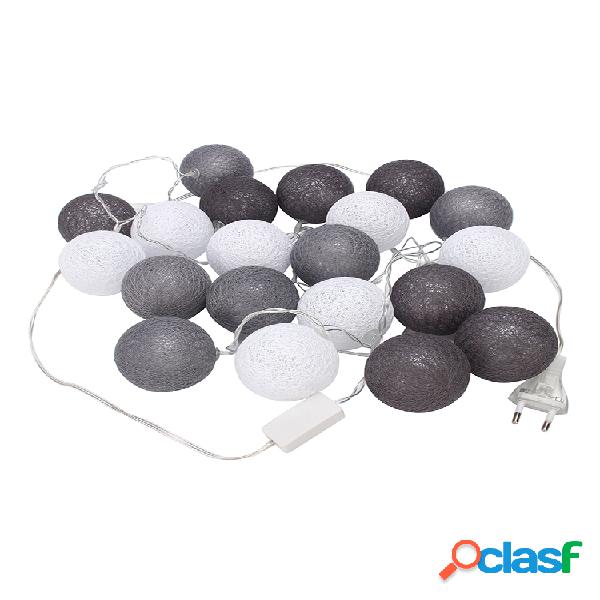 20 Led Cotton Balls Fairy String Lights Party Patio Wedding