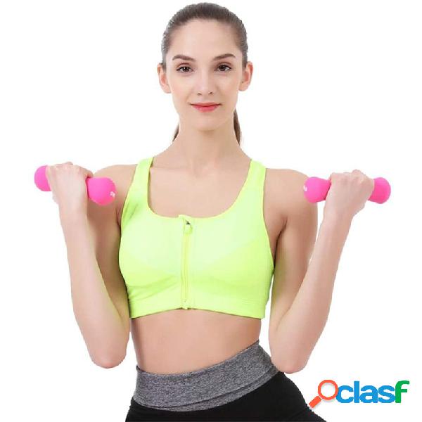 2Pcs Aptidão Haltere Cor Dip Dumbbell das Mulheres Pequenas
