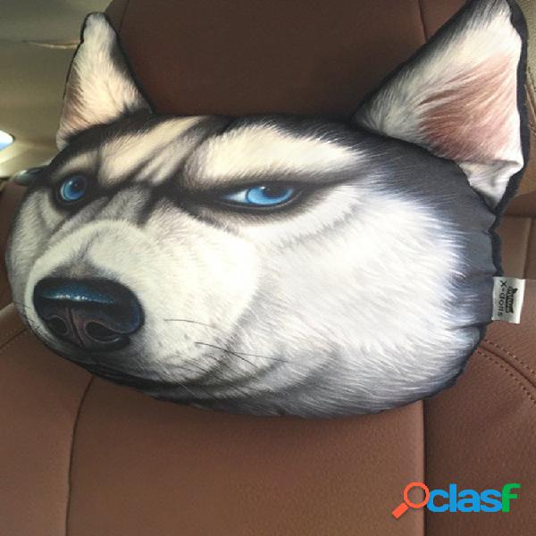 3D Husky Car apoio de cabeça confortável e respirável