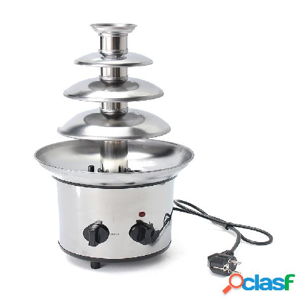 4 níveis Mini aço inoxidável Fonte de fondue de chocolate