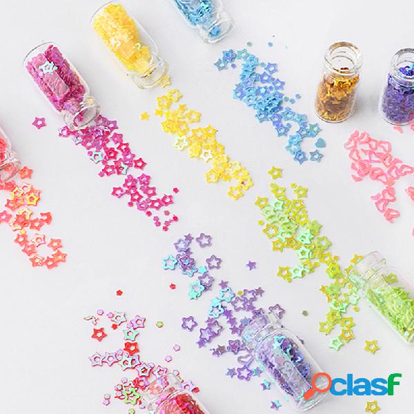 48 Garrafas / Conjunto Unhas Art Sequins Brilho Pó Manicure