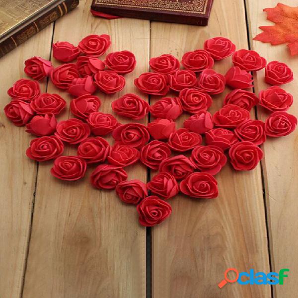 50pcs 2.5cm Rosas artificiais Espuma de PE Rose Festa de