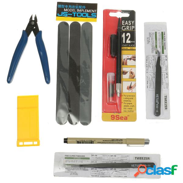 7Pcs Gundam Modeler Craft Tools básico definido para o